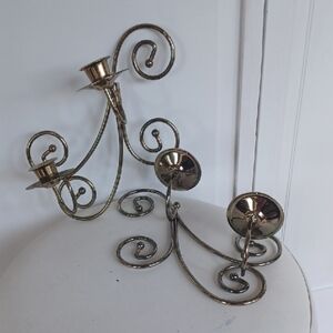 Vintage Gold Candle Holders Wall Sconces Wall Decor